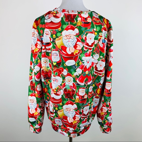 Santa Ugly Christmas Sweatshirt Sz Large - Picture 5 of 8